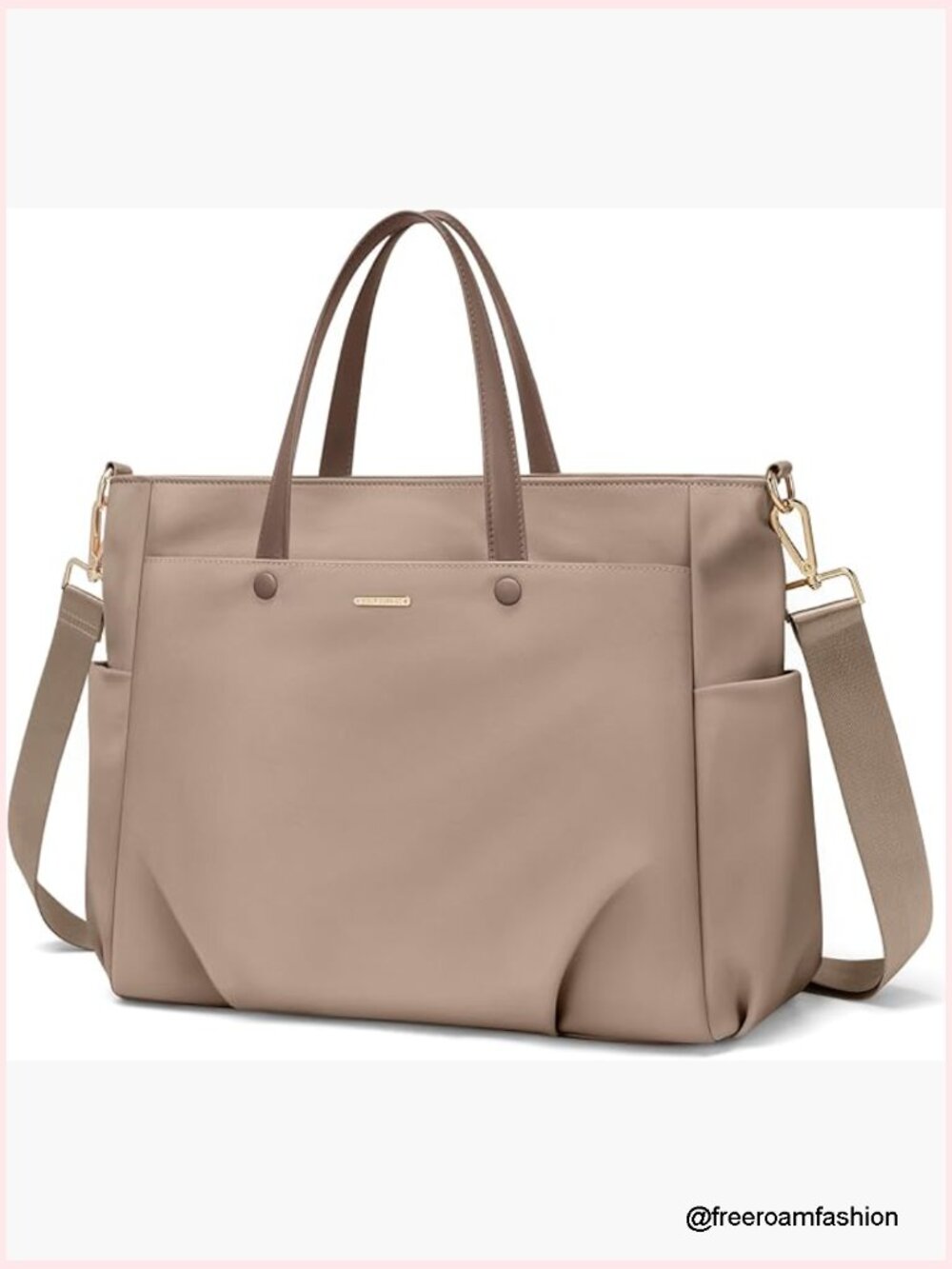 15.6" Laptop Tote Bag Lightweight Nylon Work Shoulder Bag Water Resistant